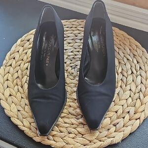 Donald J. Pliner Black Pointed Toe Heels